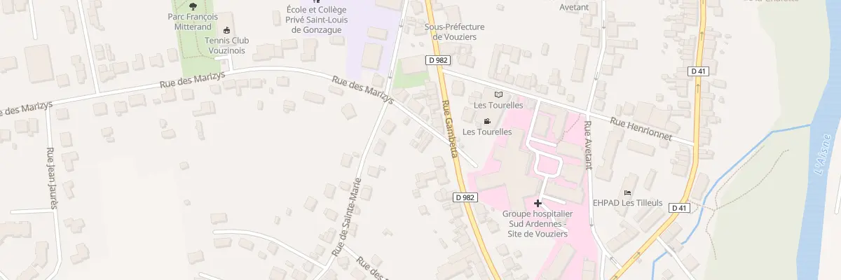 Plan du 3 Rue des Marizys à Vouziers
