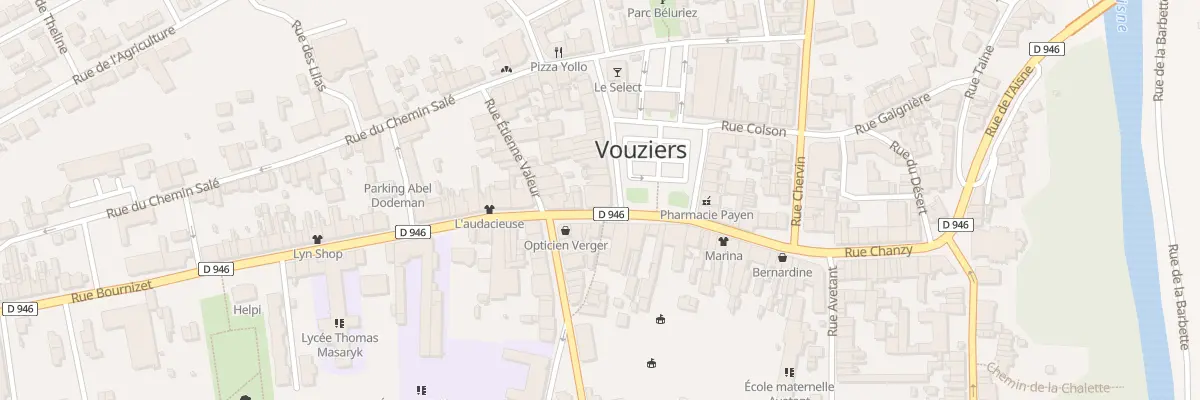 Plan du 2 Rue Bournizet à Vouziers