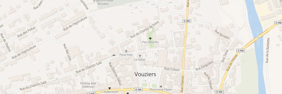 Plan du 22 Rue Bara à Vouziers
