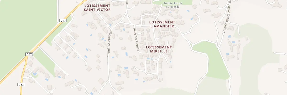 Plan du 36 Lot Mireille à Fontvieille