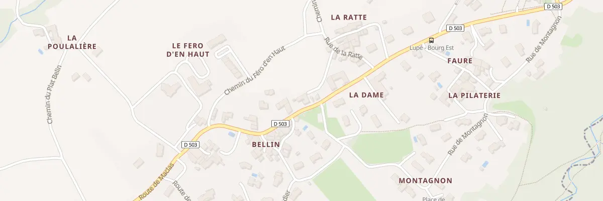 Plan du 91 Rte de Saint Pierre de Boeuf à Lupé
