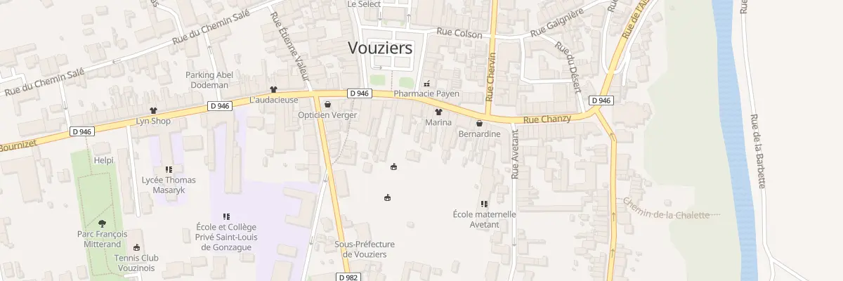 Plan du 6 Rue Chanzy à Vouziers