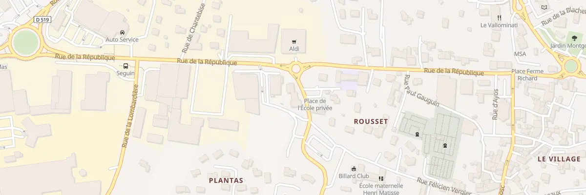 Plan du 22 Rue Jules Ferry à Davézieux