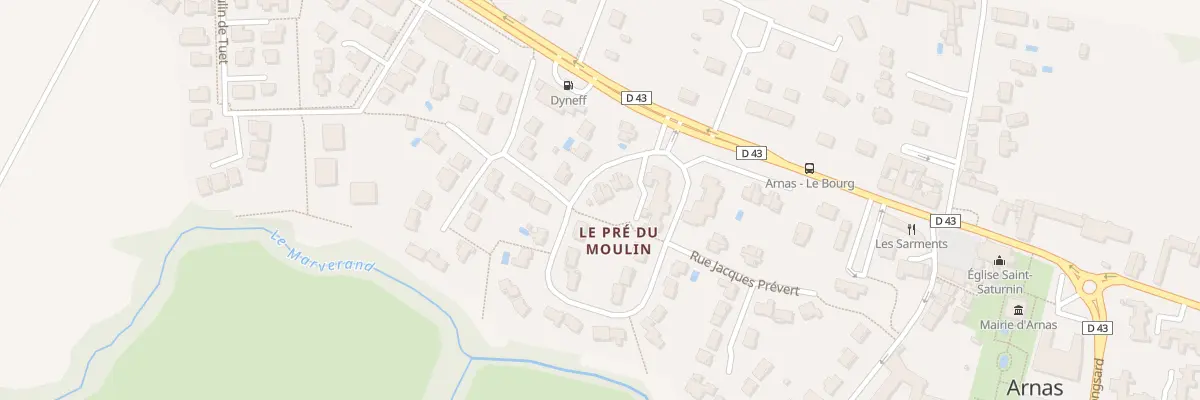 Plan du 89 Rue Pré du Moulin à Arnas