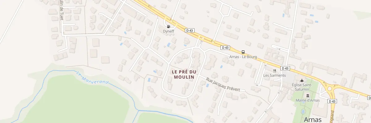 Plan du 71 Rue Pré du Moulin à Arnas