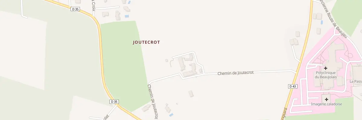 Plan du 283 Che de Joutecrot à Arnas