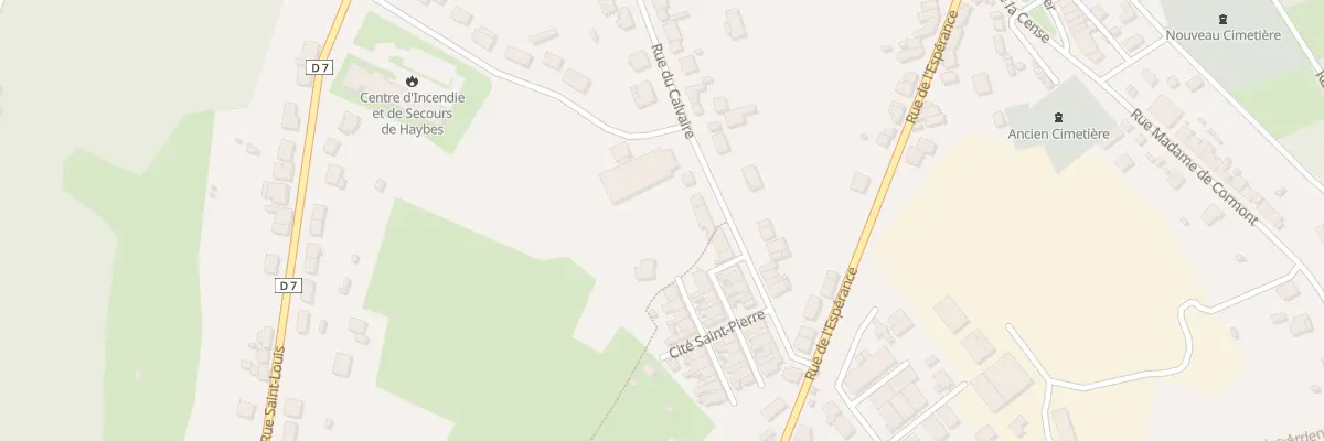 Plan du 36 Rue du Calvaire à Haybes