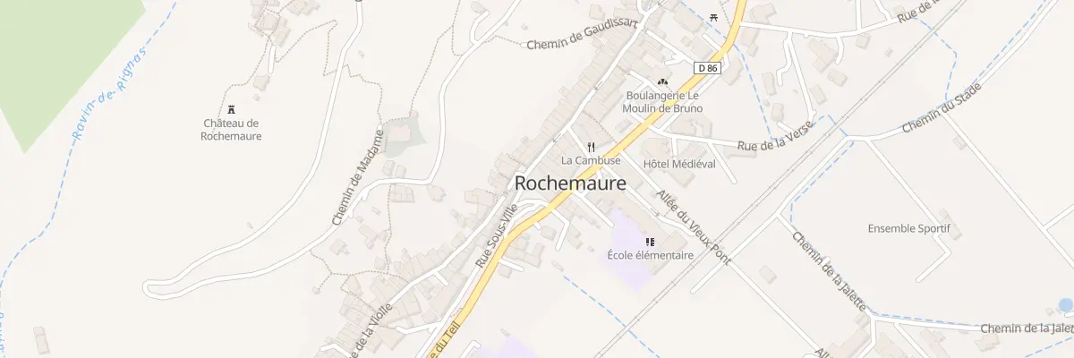 Plan du 51 Rue du Faubourg à Rochemaure
