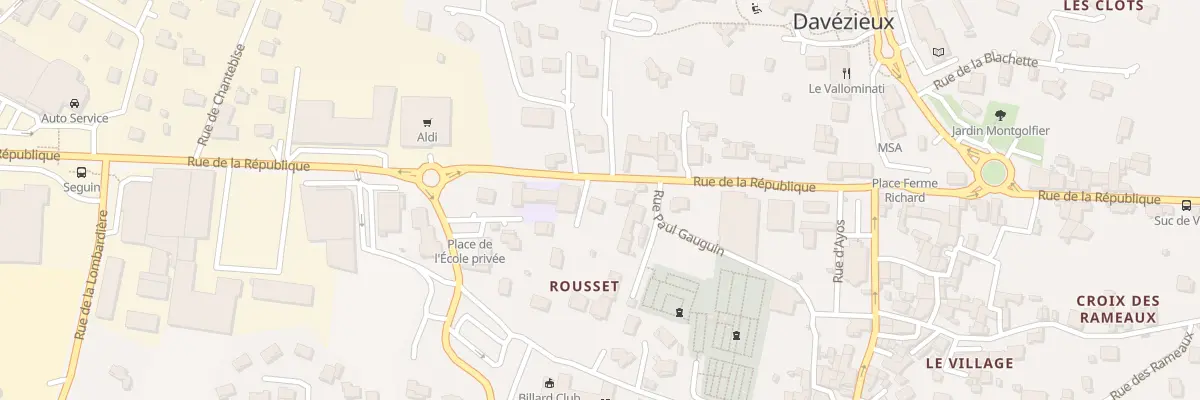 Plan du 588 Rue de la République à Davézieux