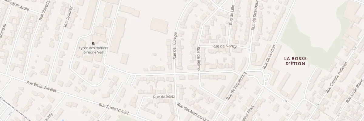 Plan du 12 Rue de l’Europe à Charleville-Mézières