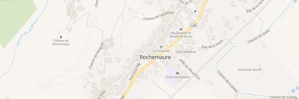 Plan du 47 Rue du Faubourg à Rochemaure
