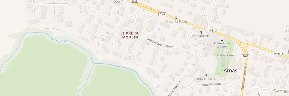 Plan du 290 Rue Pré du Moulin à Arnas