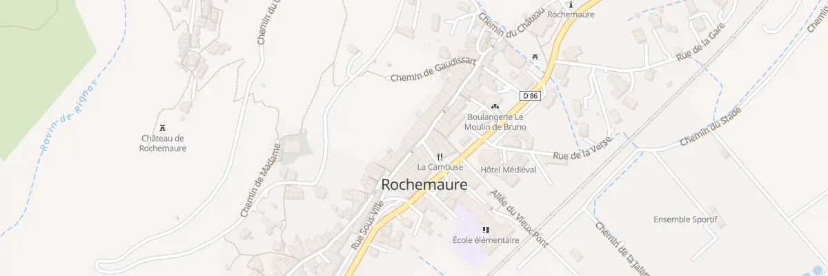 Plan du 38 Rue du Faubourg à Rochemaure
