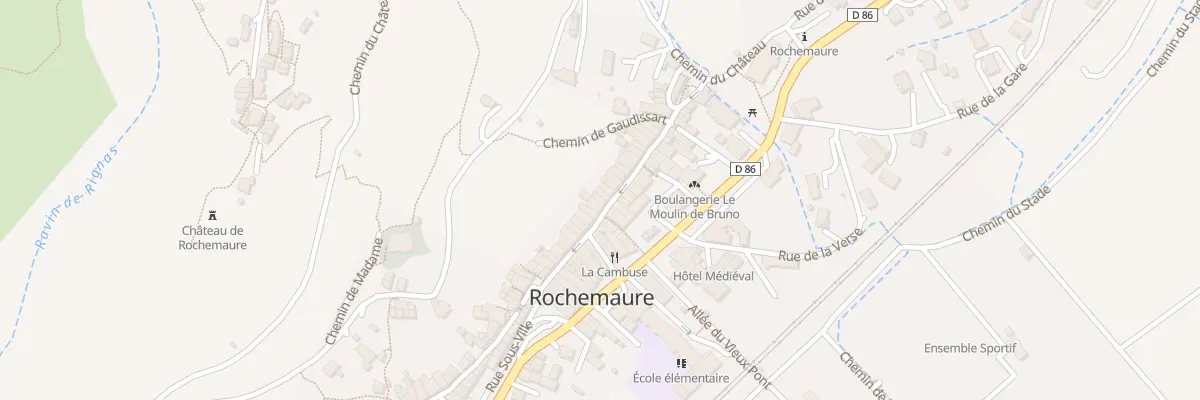 Plan du 28 Rue du Faubourg à Rochemaure