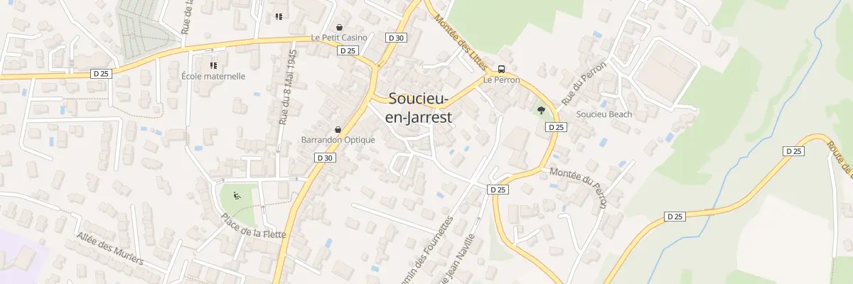 Plan du Bourg à Soucieu-en-Jarrest