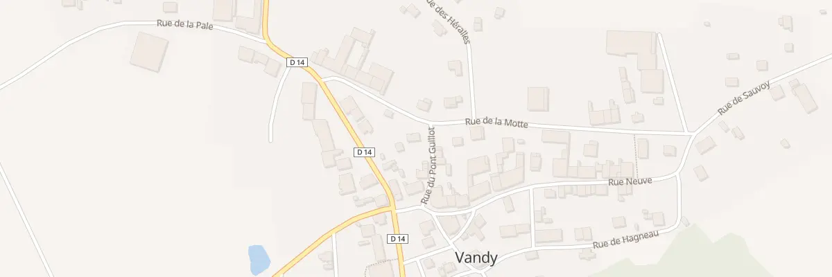 Plan de la Rue de la Motte à Vandy