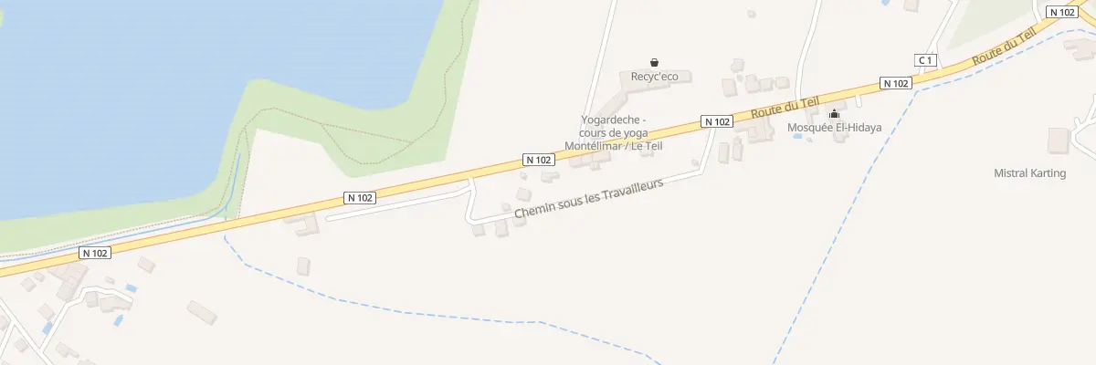 Plan du 9001 Che sous les Travailleurs à Montélimar