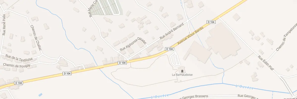 Plan de la Rue André Bernard à Saint-Julien-en-Saint-Alban