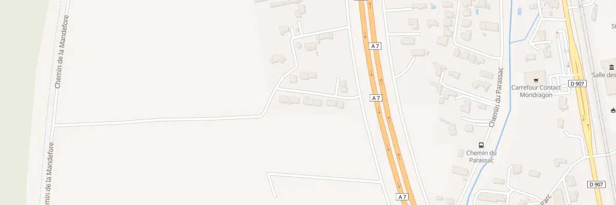 Plan du 632 Che du Cluzel à Mondragon