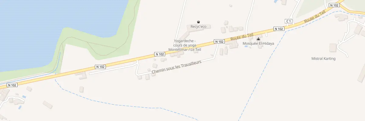 Plan du 8 Che sous les Travailleurs à Montélimar