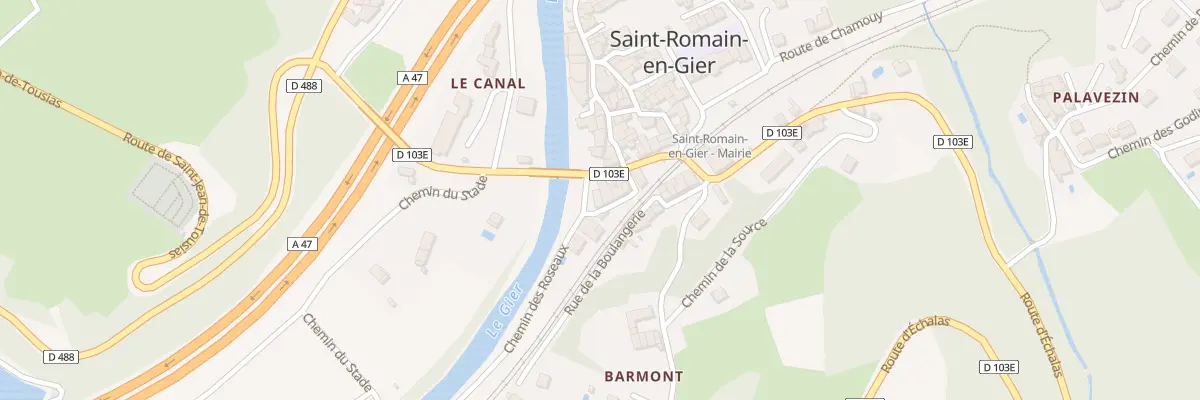 Plan du 1 Pl du Pont à Saint-Romain-en-Gier