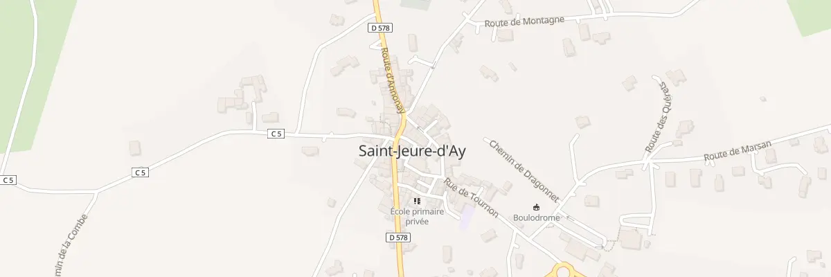 Plan du 2 Pl de l’Eglise à Saint-Jeure-d’Ay