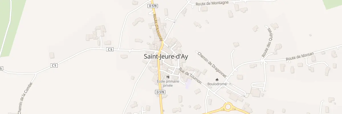 Plan du 5033 Pl de l’Eglise à Saint-Jeure-d’Ay