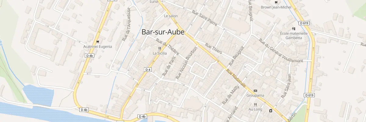 Plan du 2 Rue Nicolas Bourbon à Bar-sur-Aube