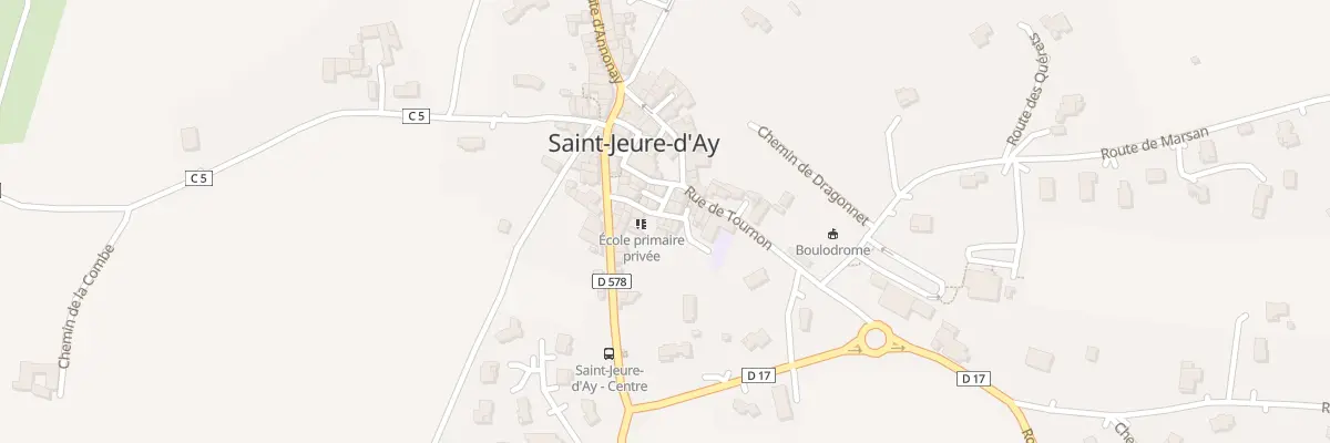 Plan du Village à Saint-Jeure-d’Ay