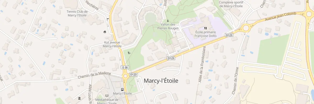 Plan du 880 Av Jean Colomb à Marcy-l’Étoile