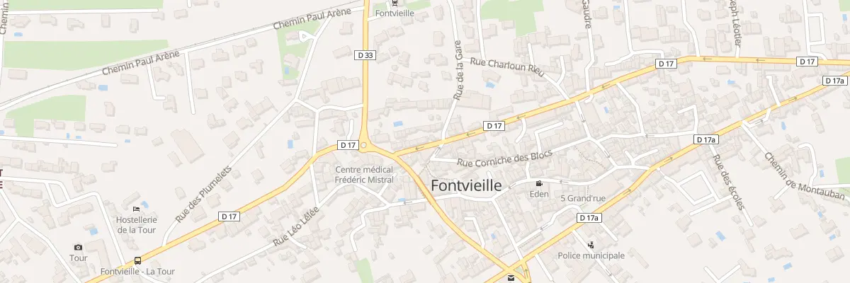 Plan du 91 Av Frédéric Mistral à Fontvieille