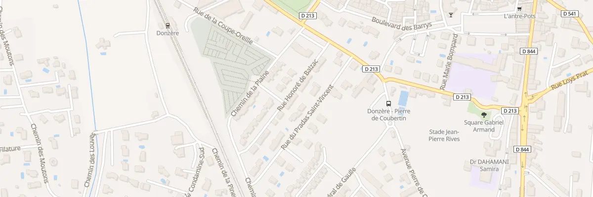 Plan du 14 Rue Honore de Balzac à Donzère