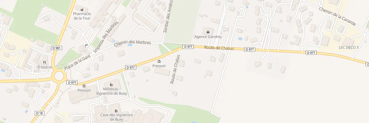 Plan du 14 Rte de Chalon à Buxy