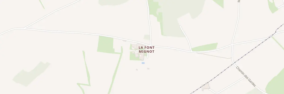 Plan du 2 La Font Mignot à Chuyer