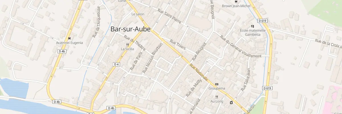 Plan du 77 Rue Nationale à Bar-sur-Aube