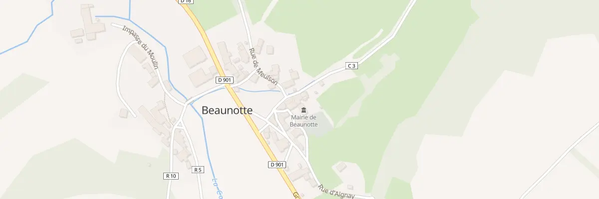 Plan du 9002 Rue de Banlot à Beaunotte
