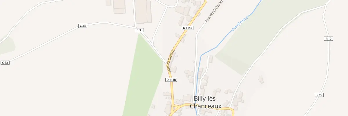 Plan du 9001 Rue de Chanceaux à Billy-lès-Chanceaux