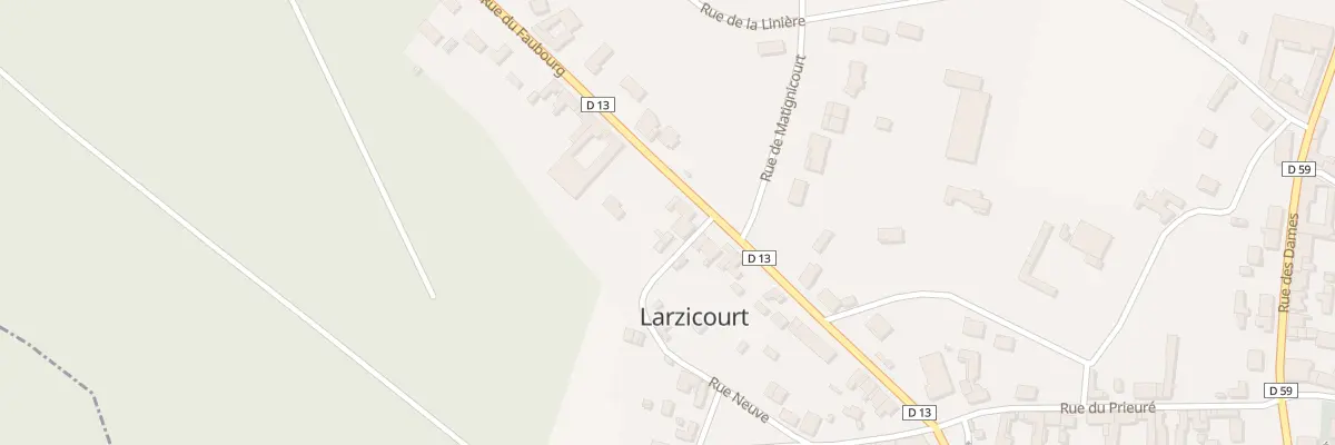 Plan du 25 Rue du Faubourg à Larzicourt