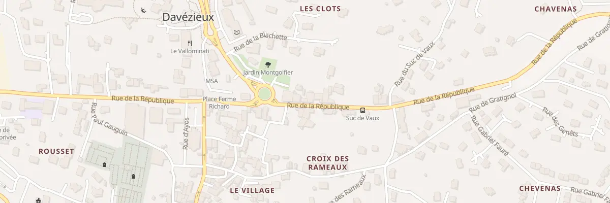 Plan du 981 Rue de la République à Davézieux