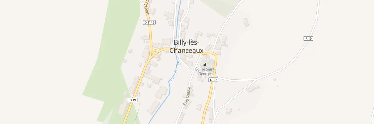 Plan du 9007 Rue du Pont à Billy-lès-Chanceaux