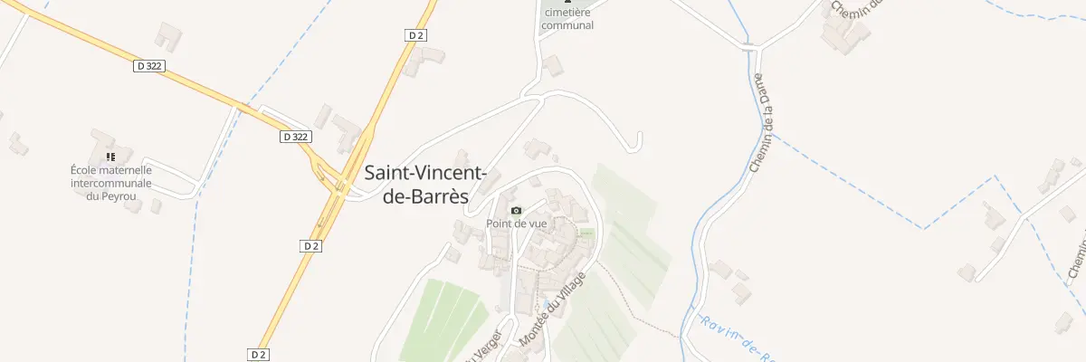 Plan du 5196 Le Village de Saint Vincen à Saint-Vincent-de-Barrès
