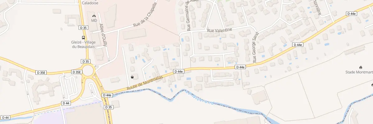 Plan du 4 Rue Simone de Beauvoir à Gleizé