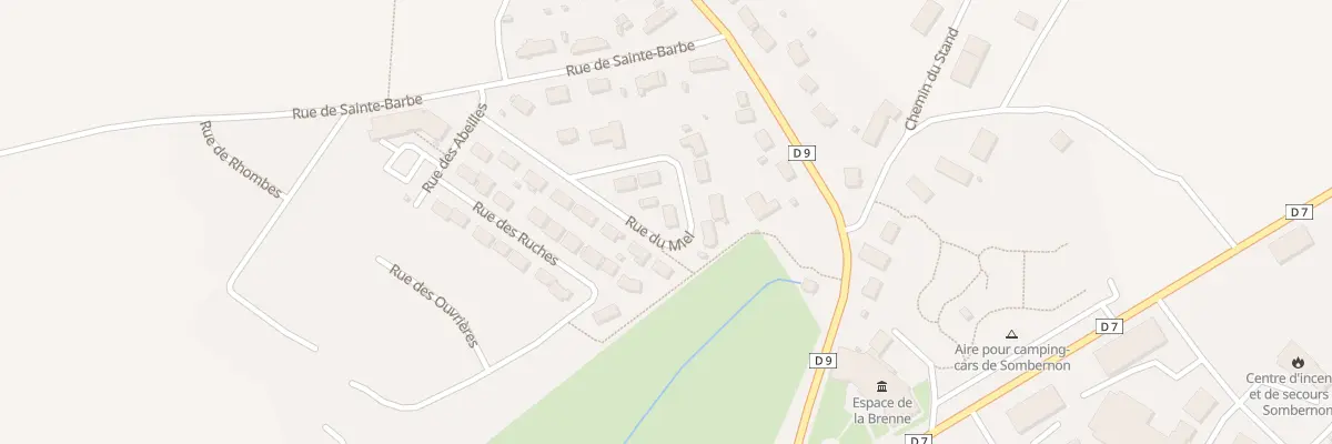 Plan du 9 Rue du Miel à Sombernon
