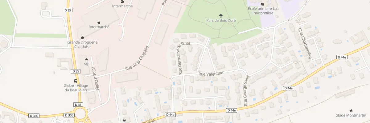 Plan du 2 Rue Germaine de Stael à Gleizé