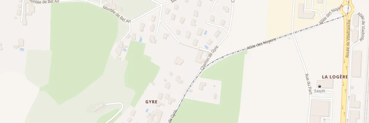 Plan du 286 Che de Gyre à Pommiers