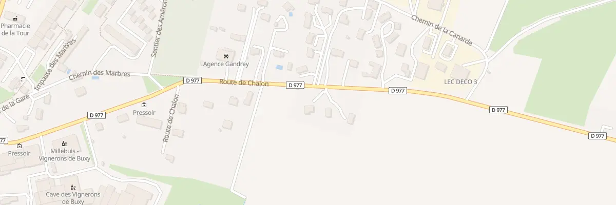 Plan du 24 Rte de Chalon à Buxy