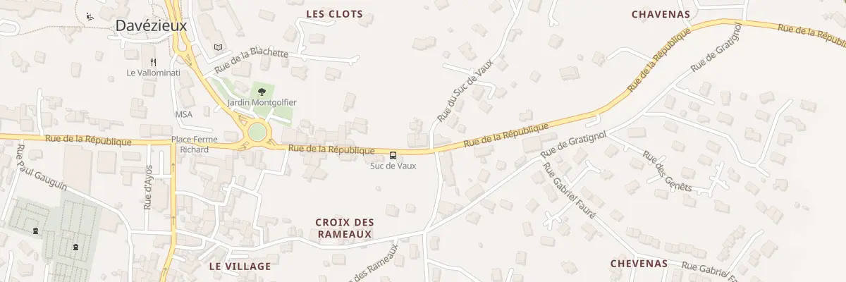 Plan du 5144 Rue de la République à Davézieux