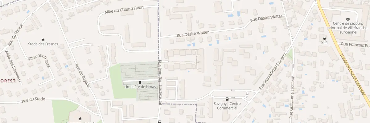Plan du 893 Rue Jean-Baptiste Martini à Villefranche-sur-Saône