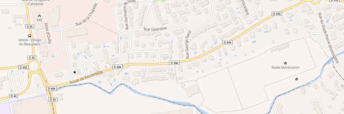 Plan du 10 Rue Simone de Beauvoir à Gleizé