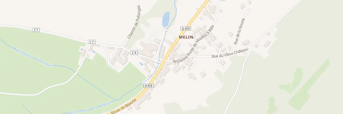 Plan du 1 Rte Anc Rte de Moulins A Bale à Auxey-Duresses